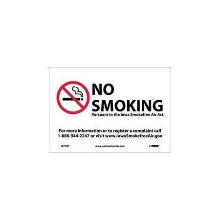 IOWA NO SMOKING GRAPHIC, 7X10,